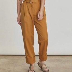 Elizabeth and James Paperbag Belted Pants - Mustard